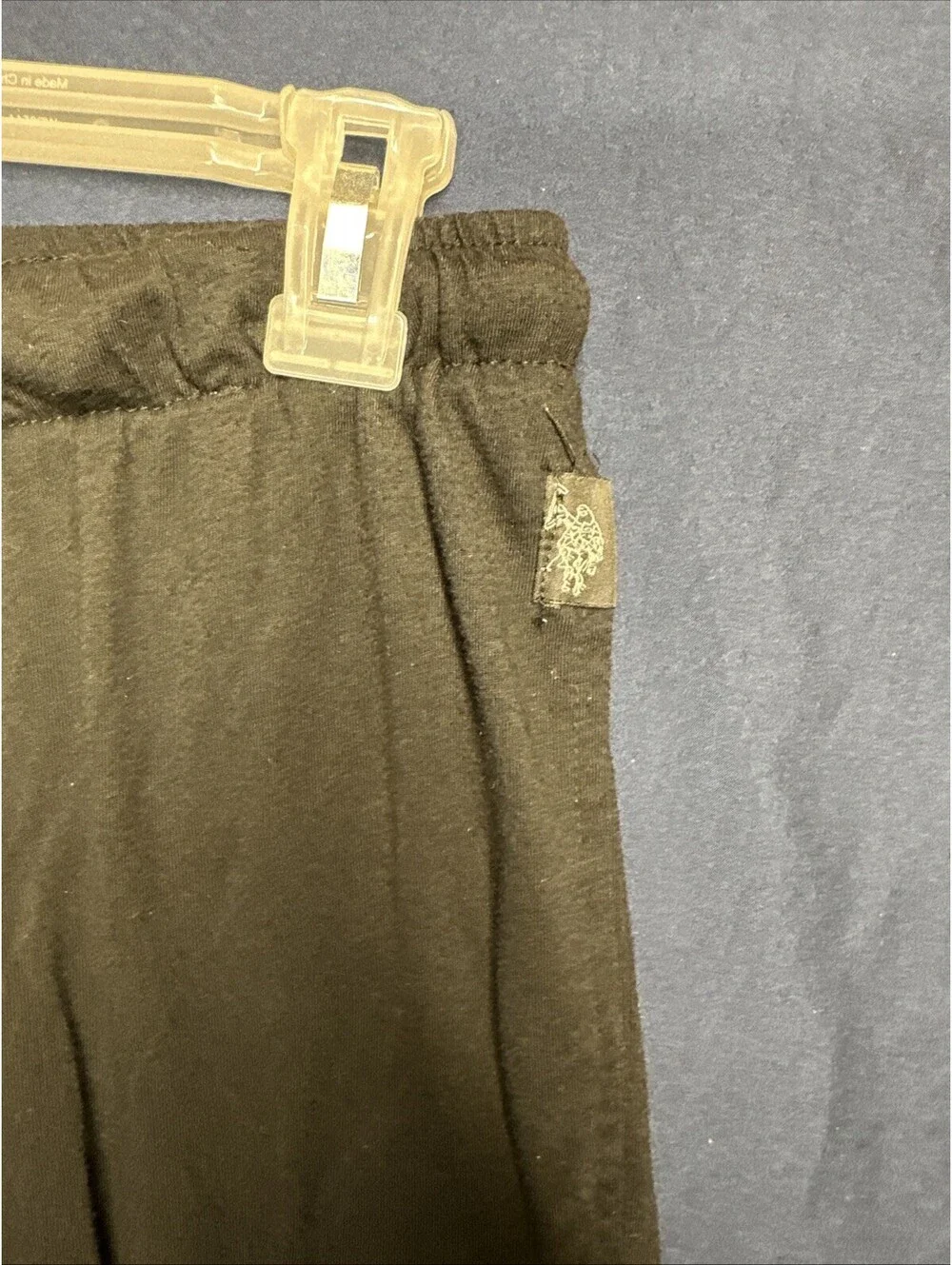 U.S. Polo Assn Pajama Pants Unisex Adult Size L Black Lounge Sleepwear Soft Cozy